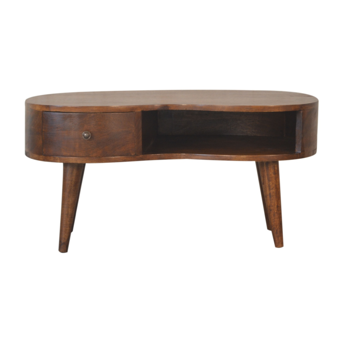 Artisan Furniture Solid Wood Chestnut Wave Coffee Table