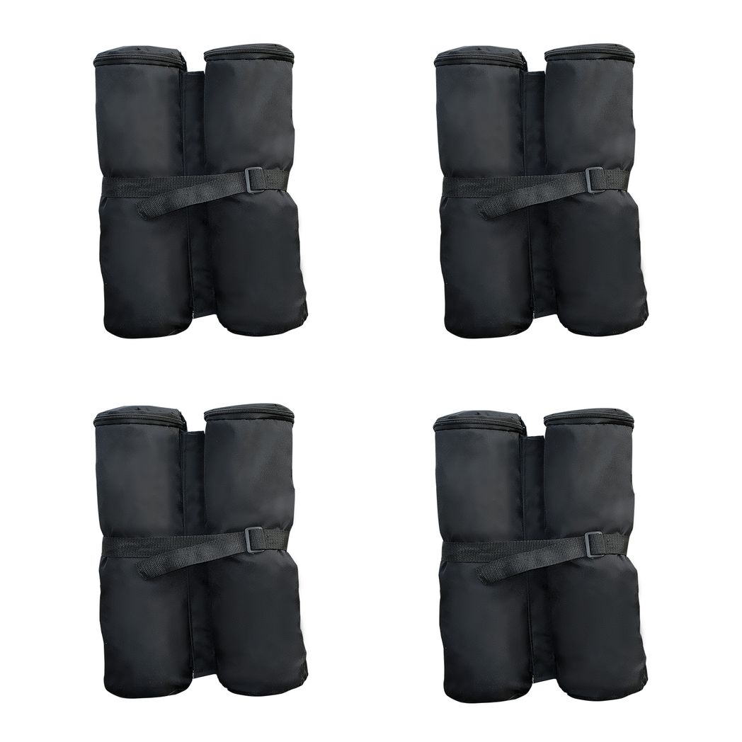 Outsunny 4 Pc Gazebo Sand Bag Weight Set-Black Black 14cm x 14cm x42cm