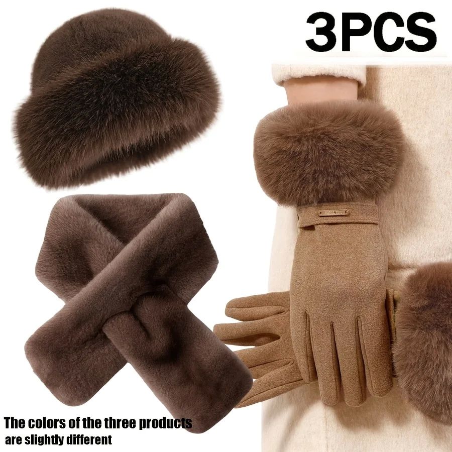 A 3-piece Winter Warm Glove Set