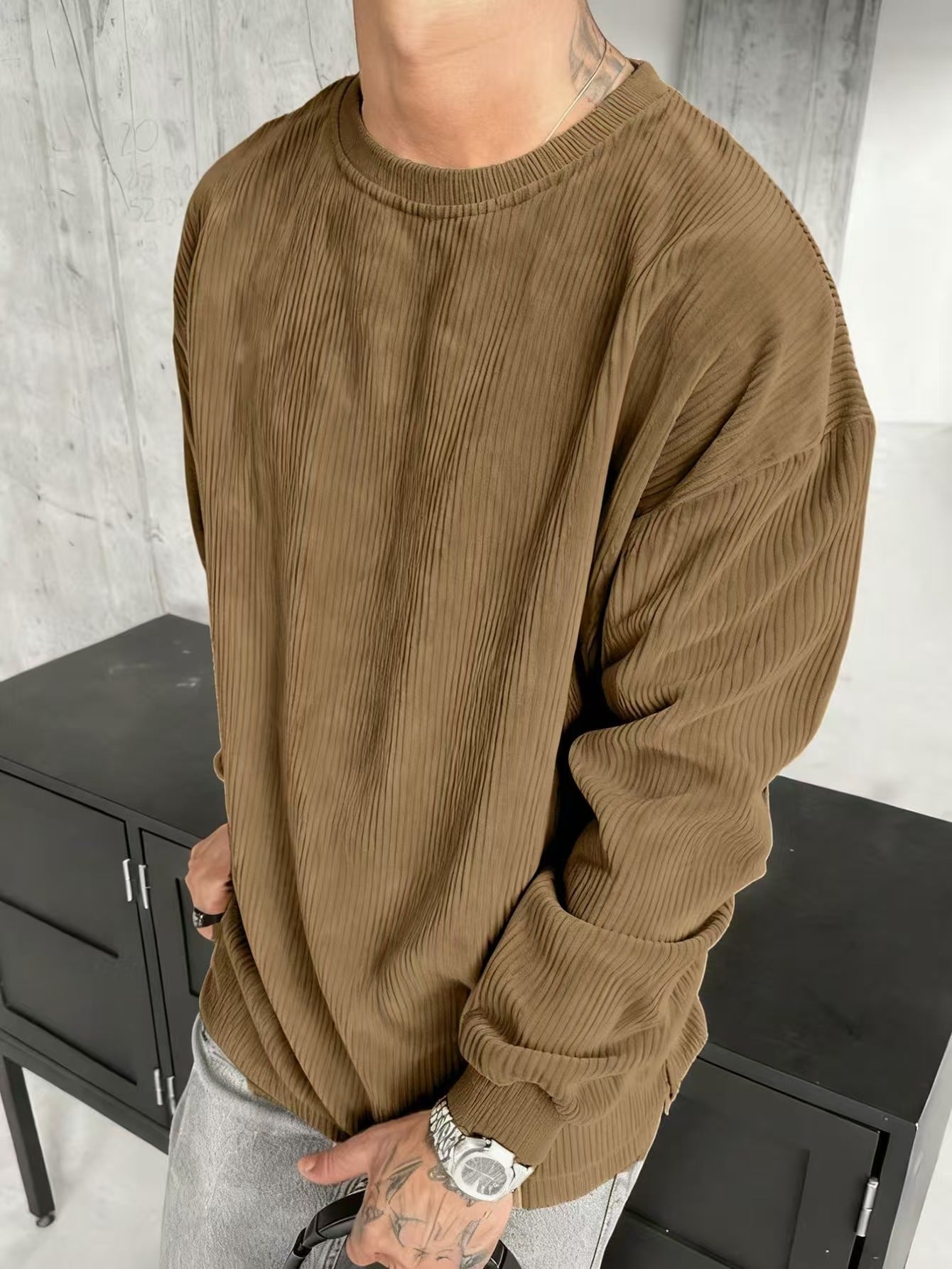 Casual Trends Round Neck Sweater Long Sleeve