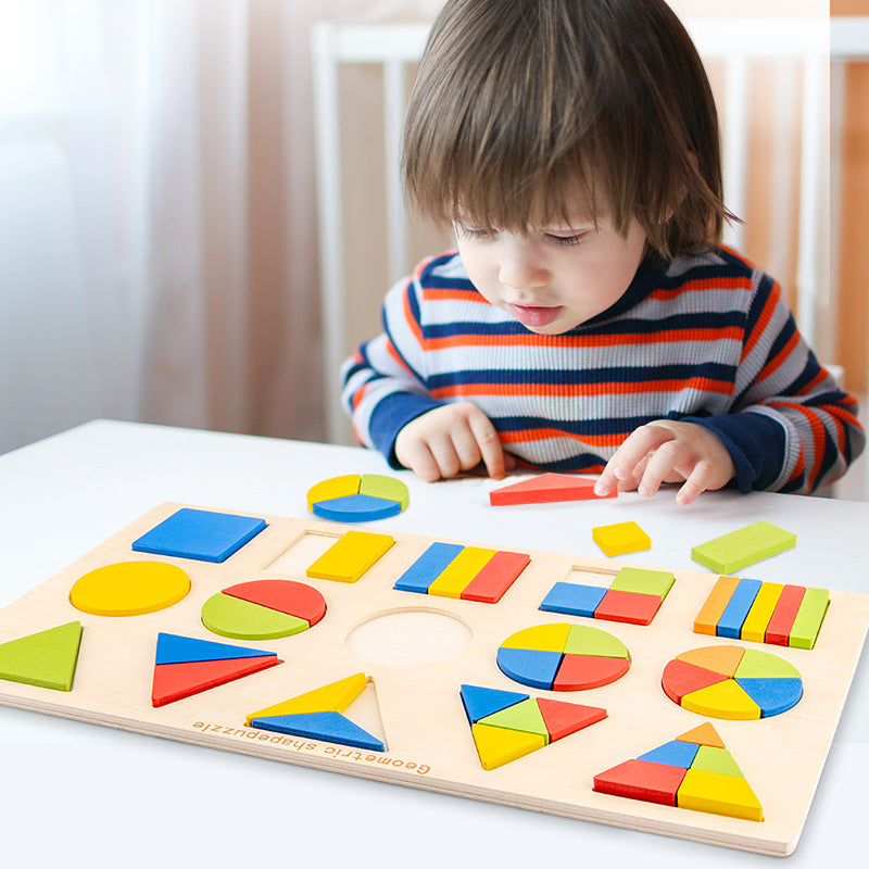 Jigsaw Geometry Montessori Early Education Puzzle Board