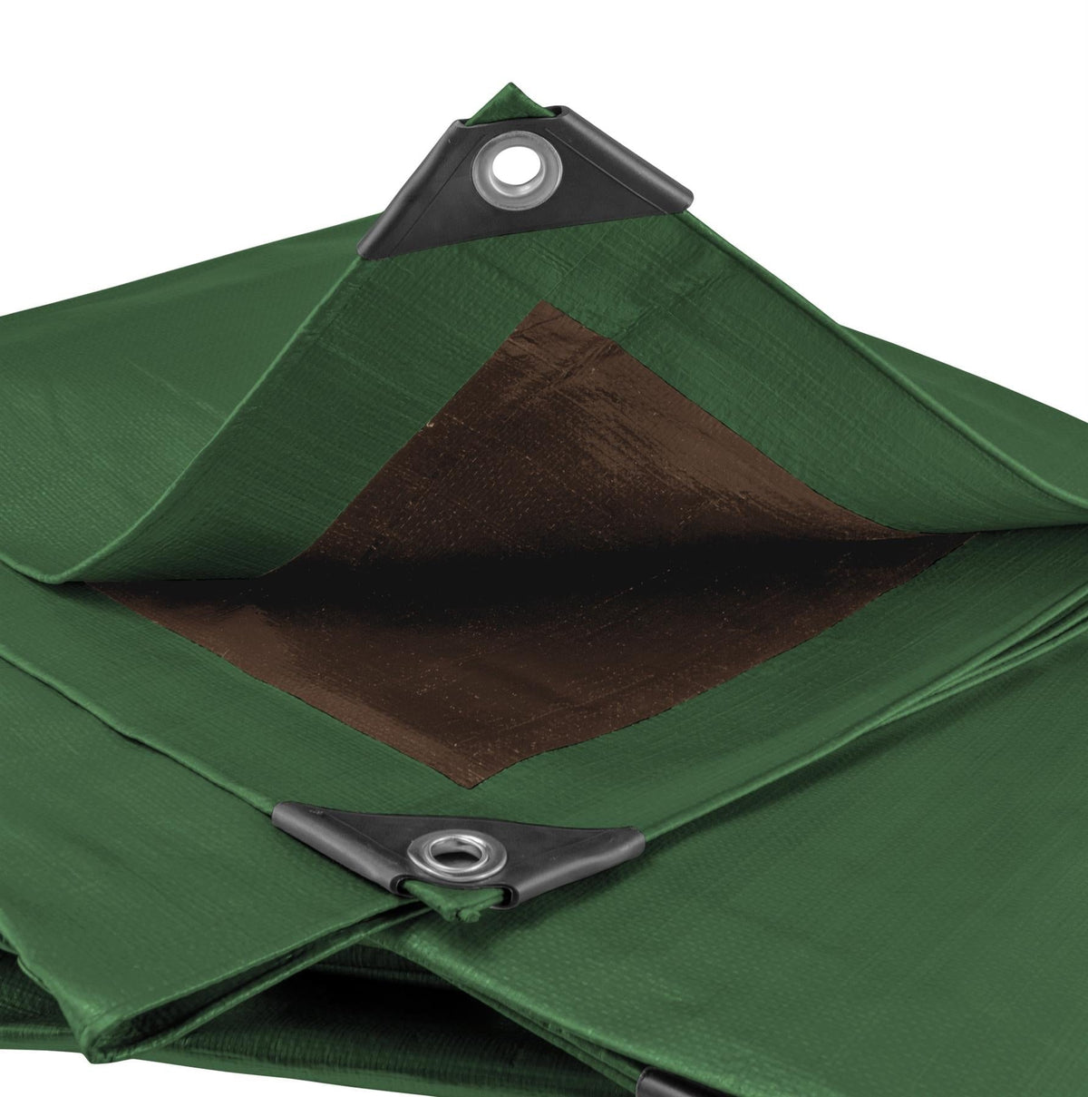 Green/Brown L-Grade Tarpaulin 8m x 12m