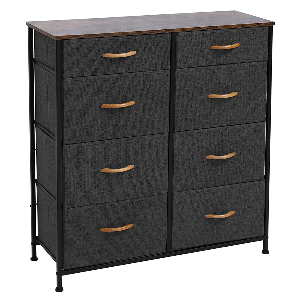 Vertical Furniture Storage Tower - Sturdy Steel Frame, Easy Pull Fabric Bins - Organizer Unit for Bedroom, Hallway, Entryway, Closets - 8 Drawers