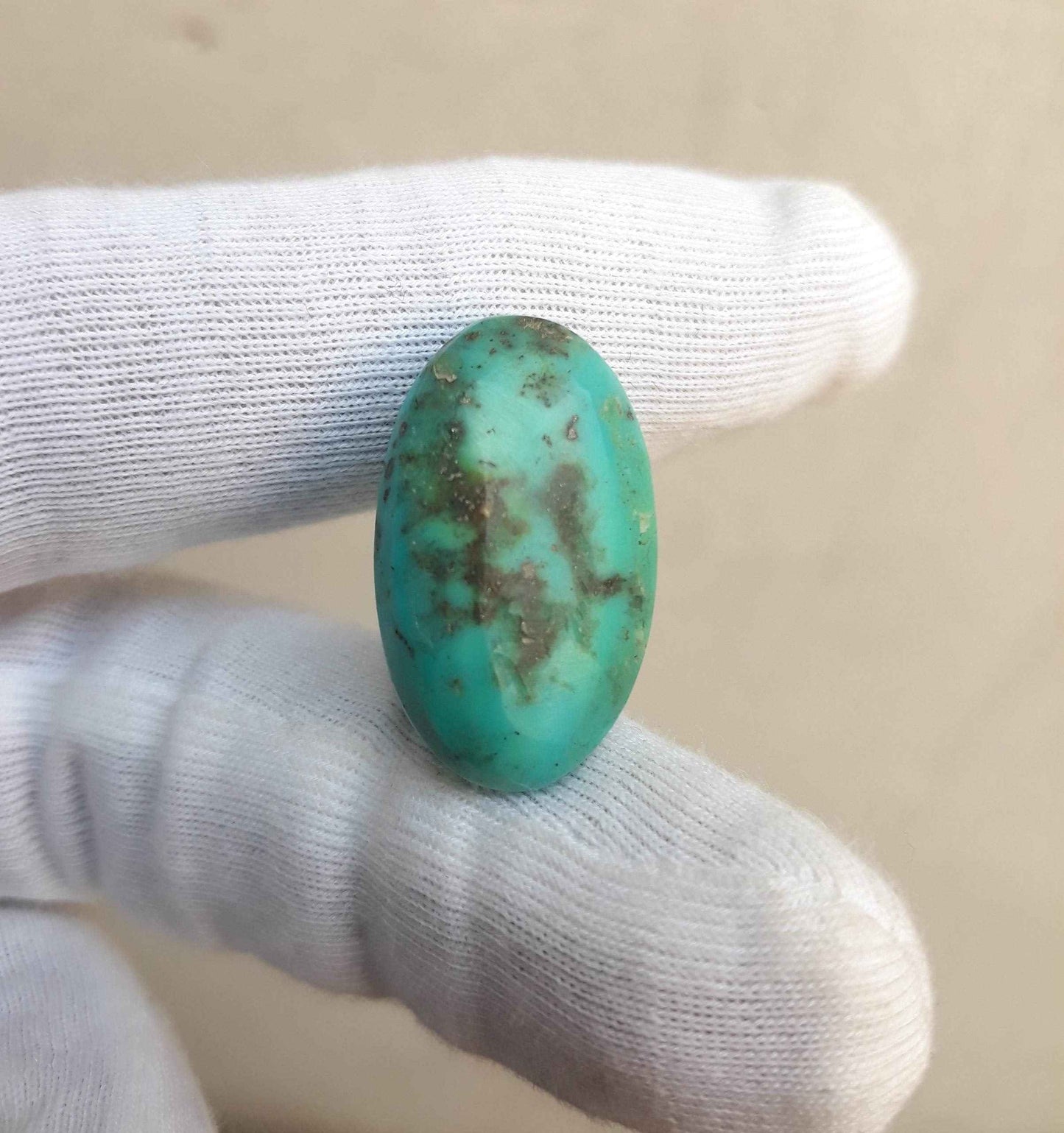 Natural Certified Turquoise - Light Blue Turquoise-23ct-24x14mm