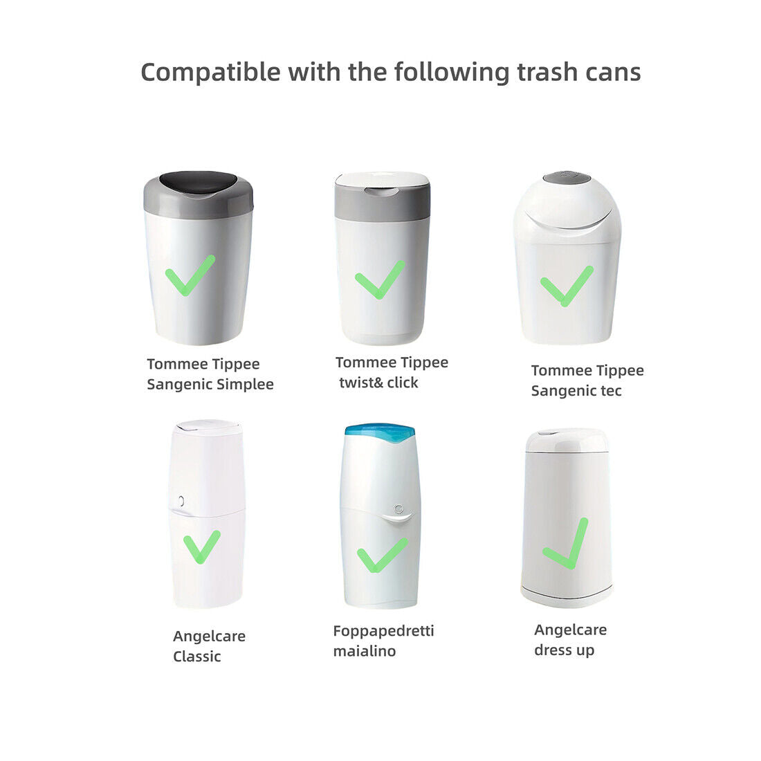 9x Disposal Refills Cassettes for AngelCare,Tommee Tippee Twist & Click
