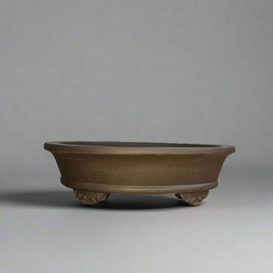 28cm Premium Unglazed Bonsai Pot | Oval | 28cm x 22cm x 8cm | Brown
