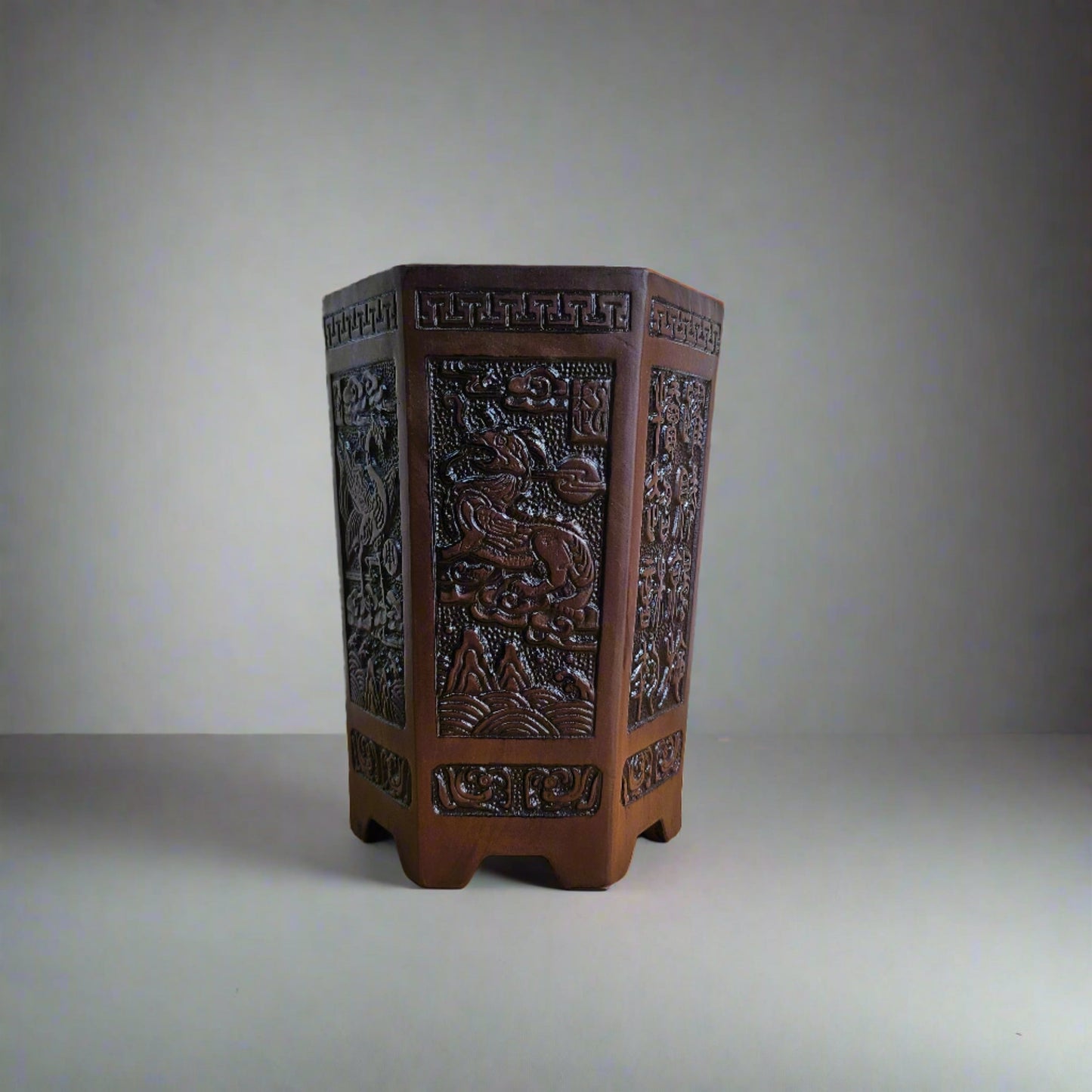 21cm Premium Unglazed Bonsai Pot | Cascade | 21cm x 30cm | Brown