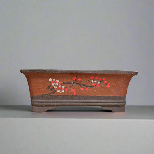 35cm Premium Unglazed Bonsai Pot | Rectangle | 35cm x 26cm x 14cm | Brown