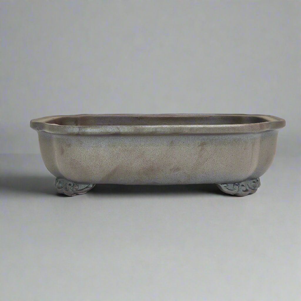 23cm Premium Unglazed Bonsai Pot | Rectangle | 23cm x 18cm x 7cm | Brown
