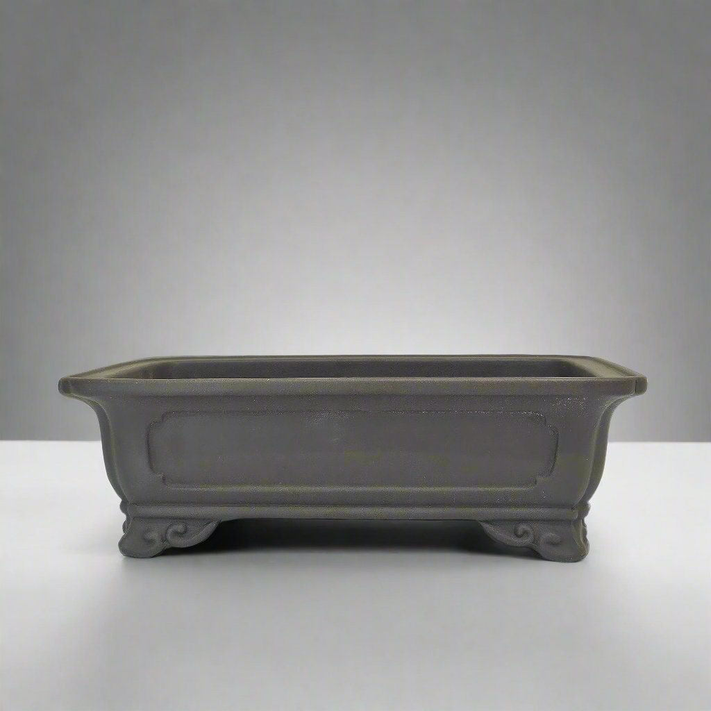 24cm Premium Unglazed Bonsai Pot | Rectangle | 24cm x 16cm x 8cm | Brown