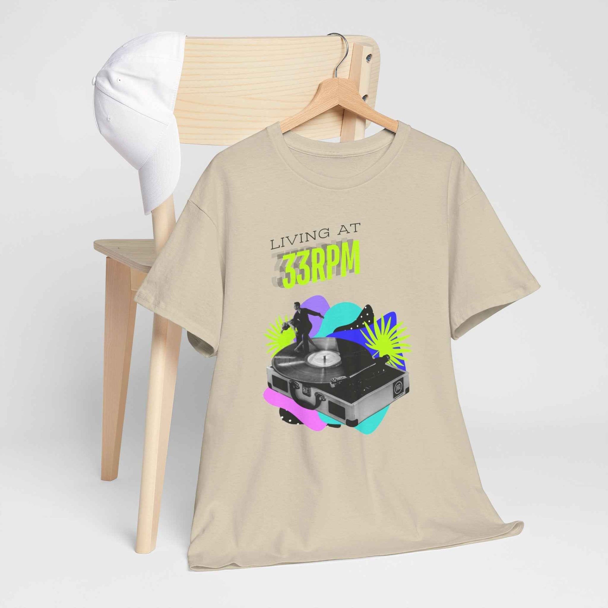 'Living at 33rpm' Flouro Men's T-Shirt