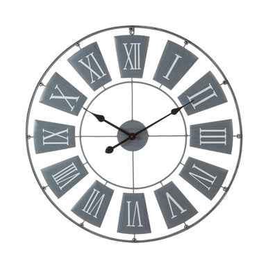 Vitus Grey Metal Large Wall Clock