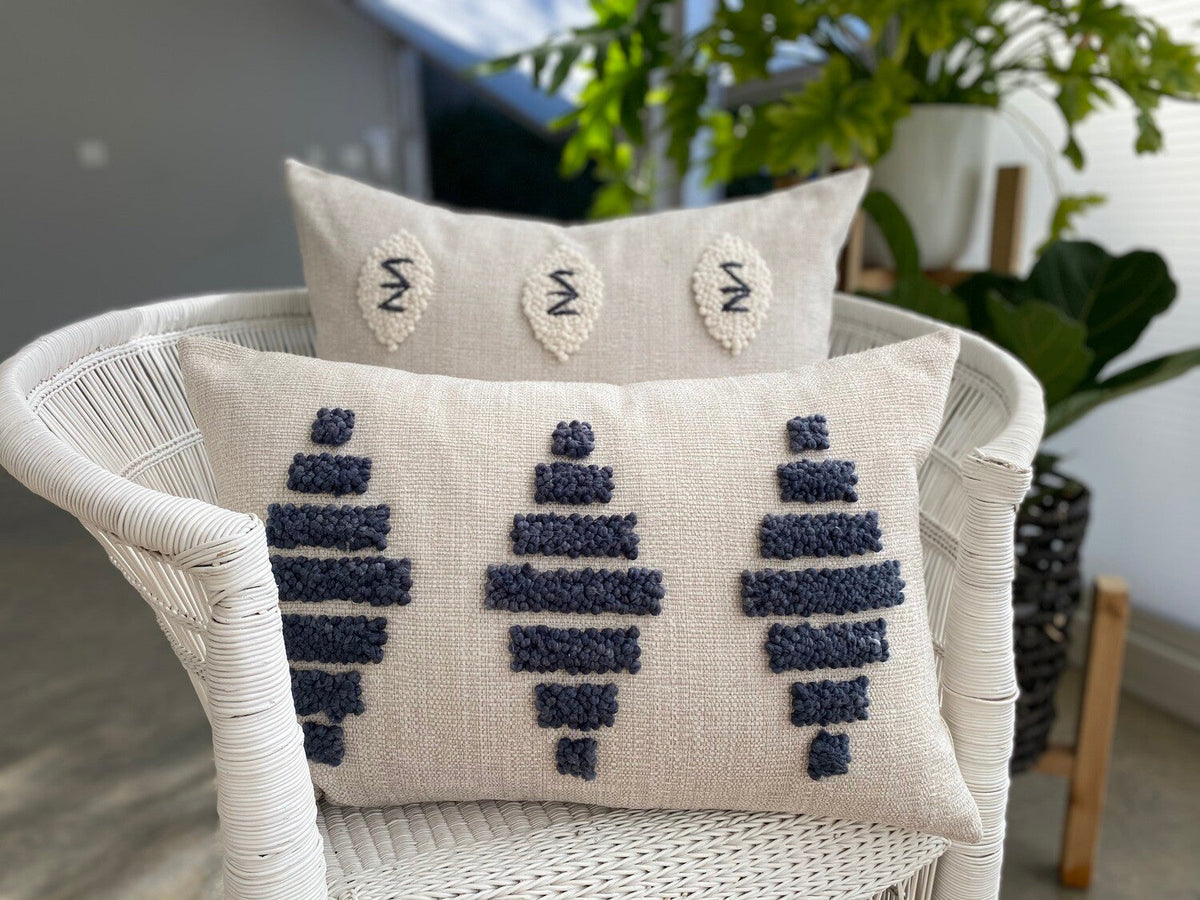 Punch Needle Cushion Cover - Zulu Pattern 1