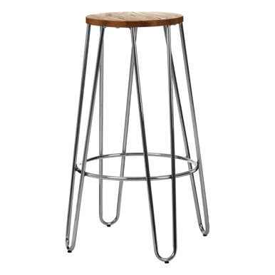 District Chrome Hairpin Stool
