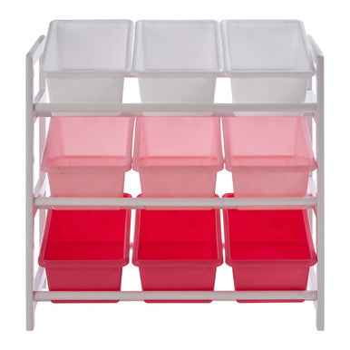 Three Tier White And Pink Kids Storage Unit