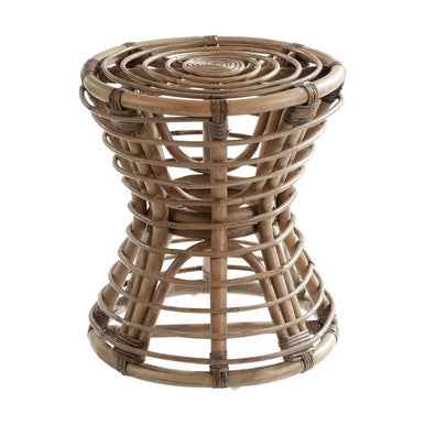 Maka Grey Natural Rattan Stool