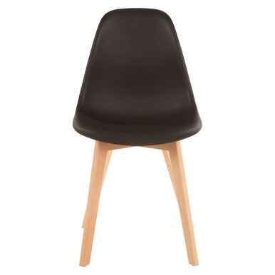 Stockholm Black Chair With Beech Wood Legs