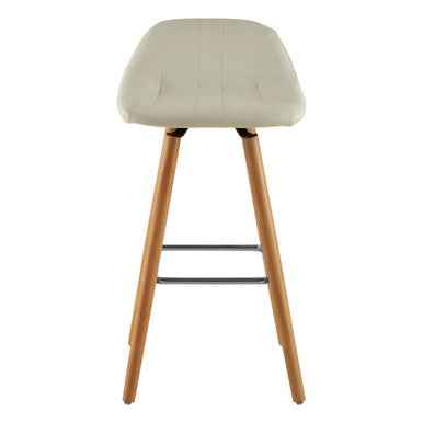 Stockholm White Faux Leather Bar Stool