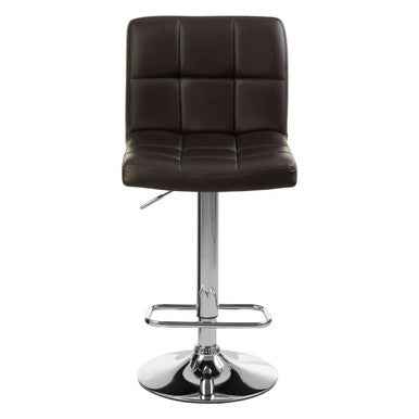 Baina Quilted Bar Stool With Chrome Base