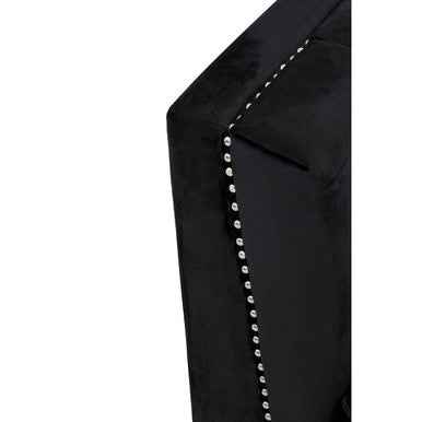 Hansa Two Seat Black Velvet Sofa