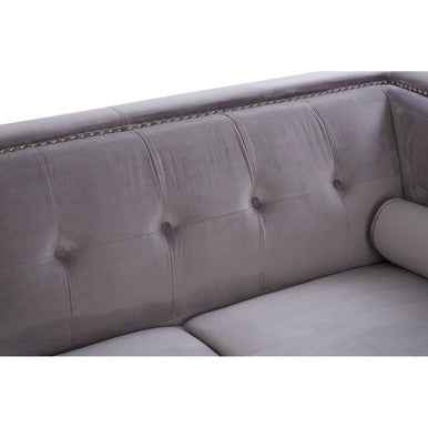 Felisa Two Seater Grey Velvet Sofa