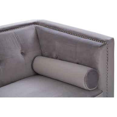 Felisa Two Seater Grey Velvet Sofa