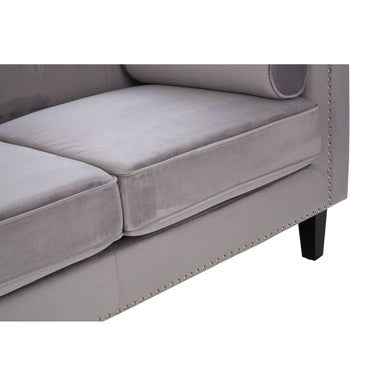 Felisa Two Seater Grey Velvet Sofa