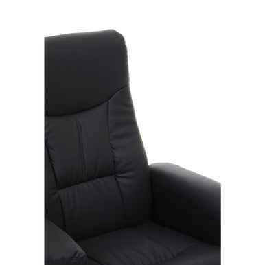 Denton Black Leather Effect Recliner