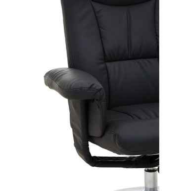 Denton Black Leather Effect Recliner