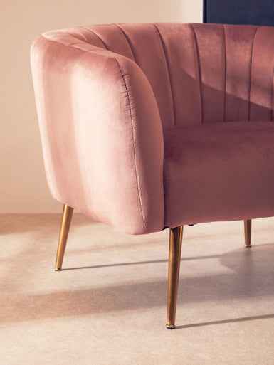 Larissa Pink Velvet Chair
