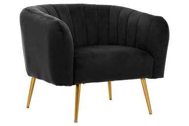Larissa Black Velvet Chair
