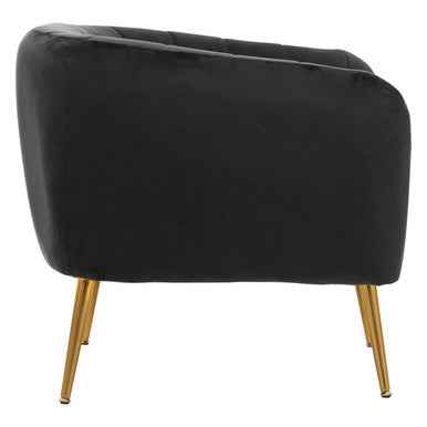 Larissa Black Velvet Chair