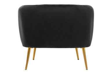 Larissa Black Velvet Chair