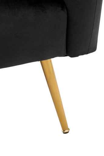 Larissa Black Velvet Chair