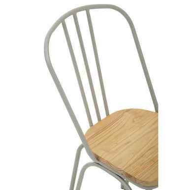 District Grey Finish Metal Frame Dining Chair