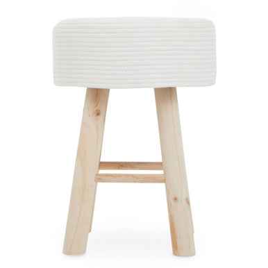 Lentigo White Cotton Rope Stool
