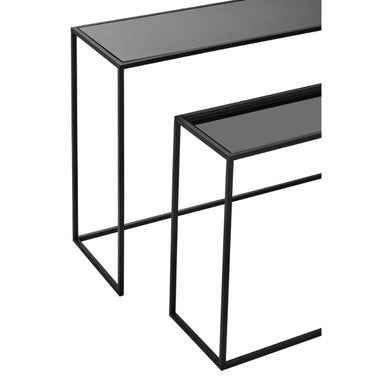 Avento Set Of Two Black Console Tables