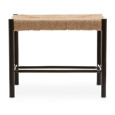 Bandar Natural Rope And Black Wood Small Bench