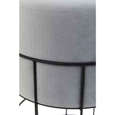 Hayes Velvet Cage Frame Stool