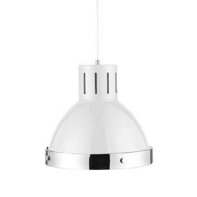 Jasper White and Chrome Pendant Light