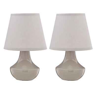 Globo Grey Ceramic Table Lamps - Set of 2