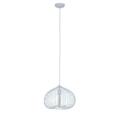 Lavis 1 Bulb White Finish Pendant Light