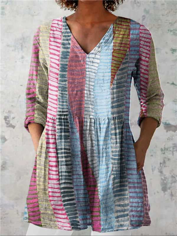 Female Creative Fish Pattern Vacation Style Dress