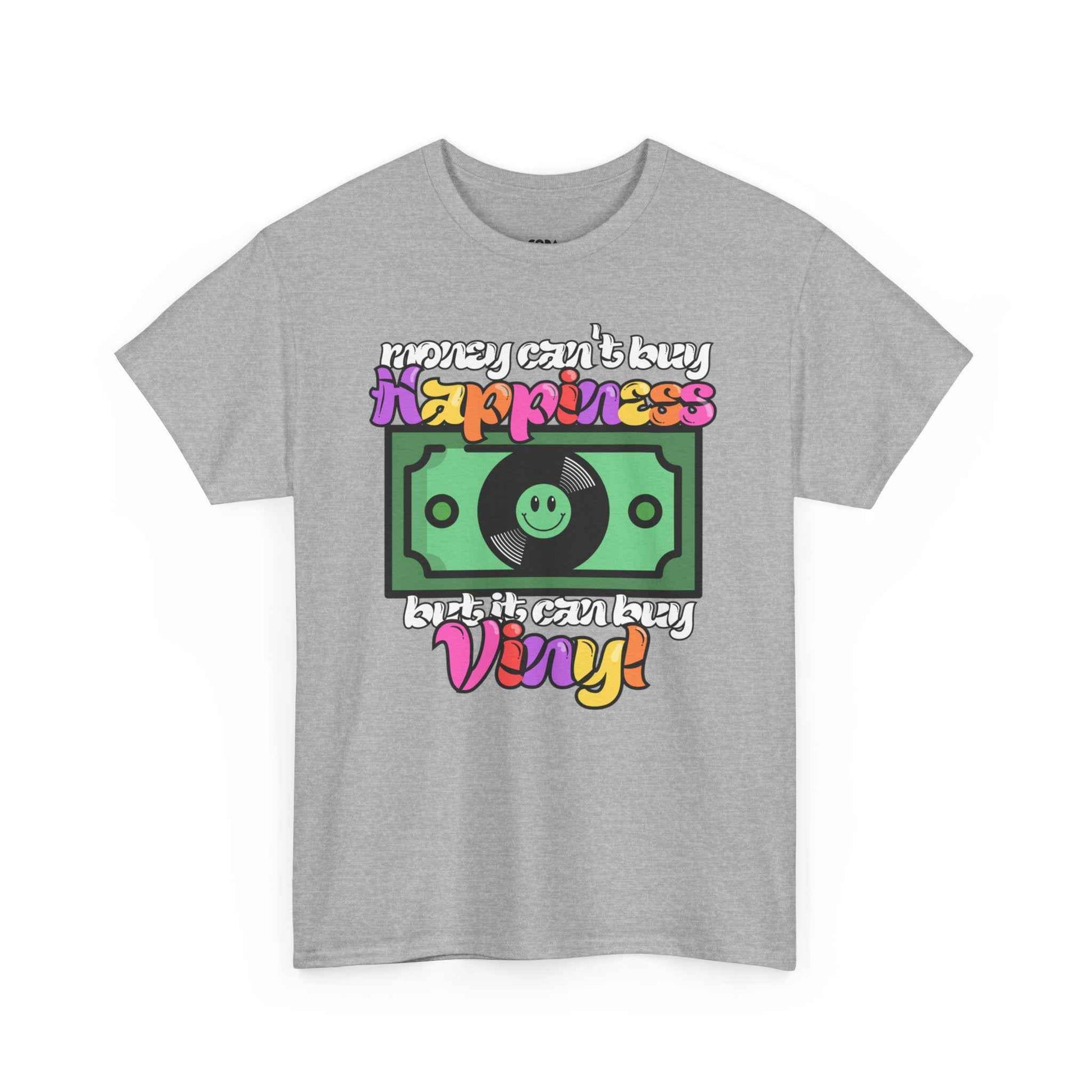 'Money can't buy happiness' Men's Vinyl T-Shirt
