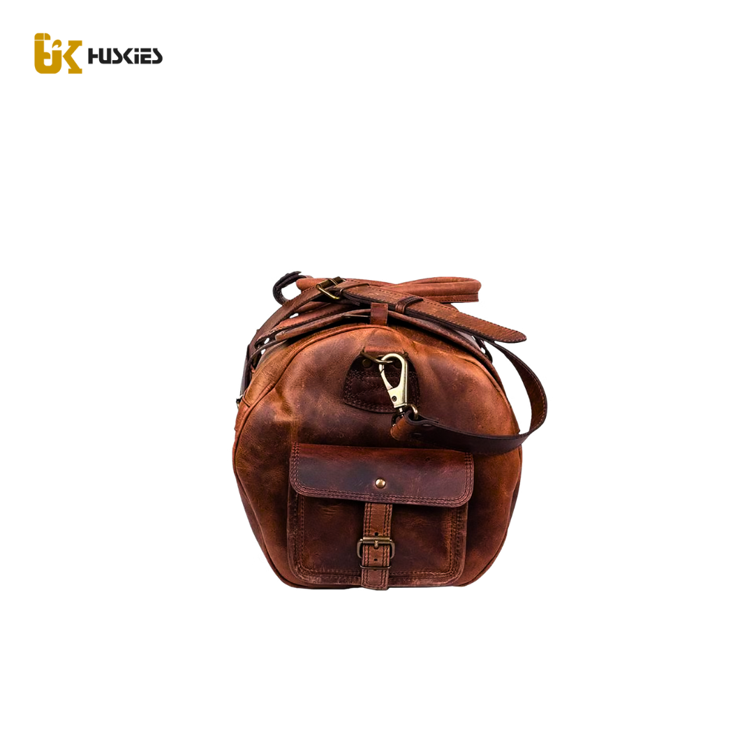 Dukes Buffalo Leather Travel Duffle Bag