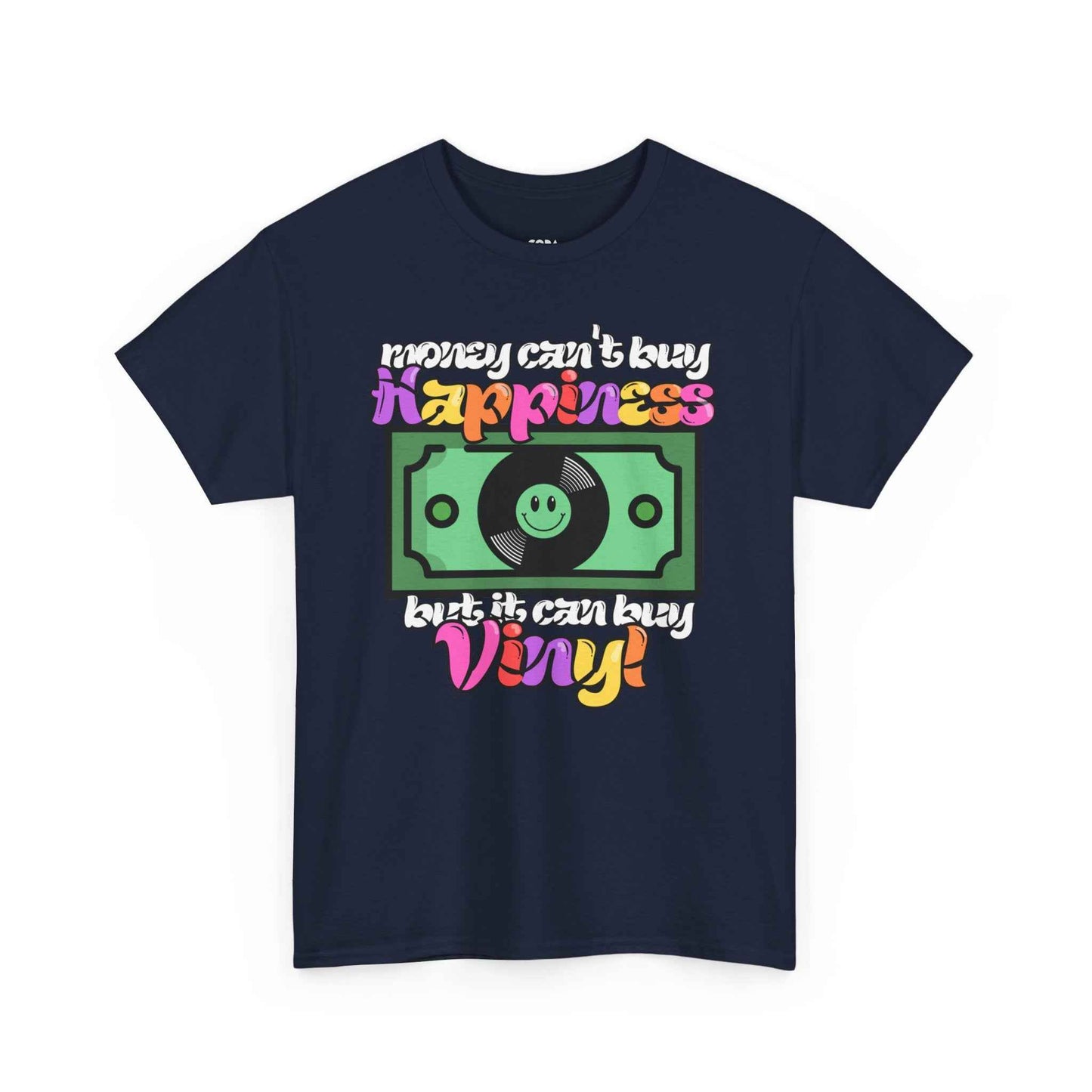 'Money can't buy happiness' Men's Vinyl T-Shirt
