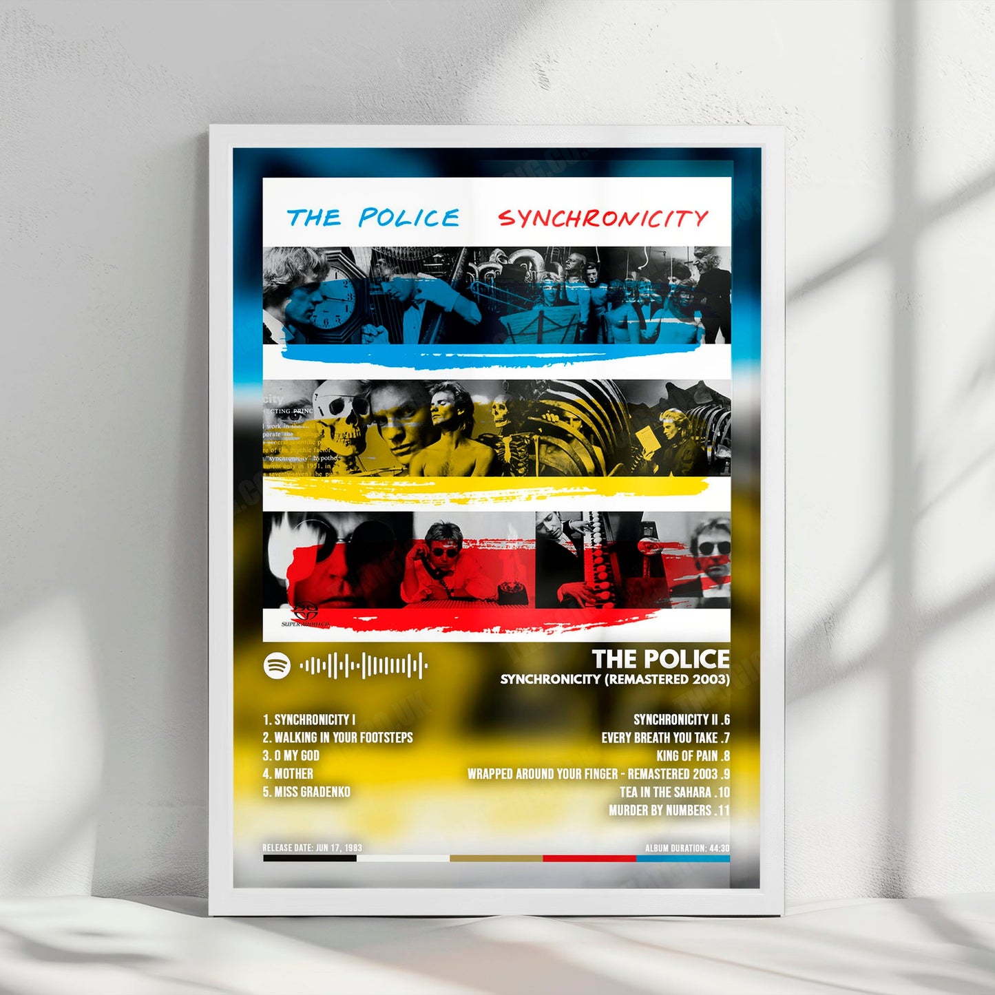 The Police "Synchronicity" Album Cover Poster - with Complete Tracklist