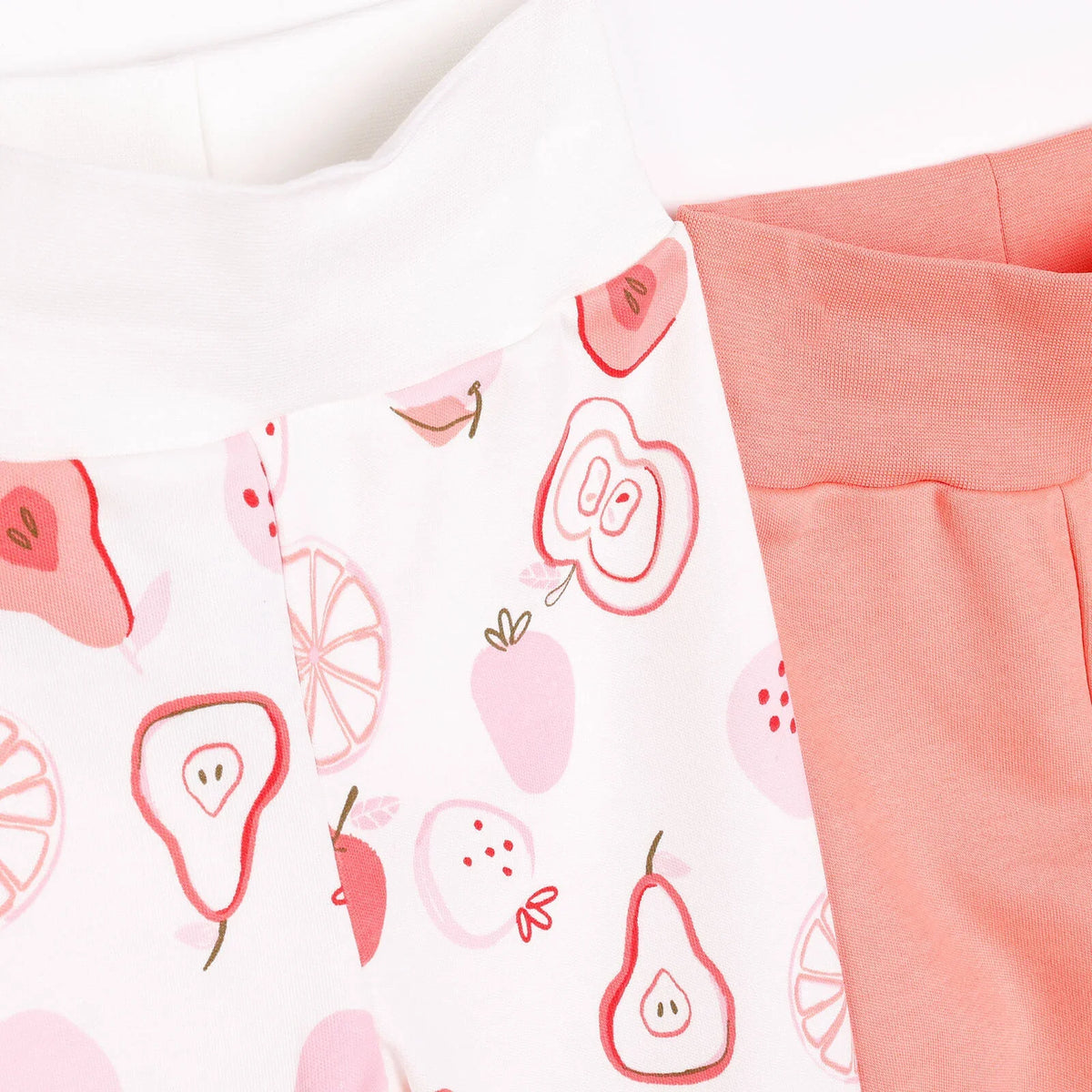 HelloBaby Fruit Print 2 Pack Footed Interlock Baby Bottoms (Newborn to 9 Months)