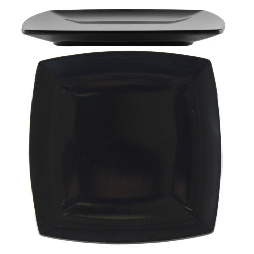 Classic Black Square Melamine Plate 254mm / 10 in - Pack Of 12