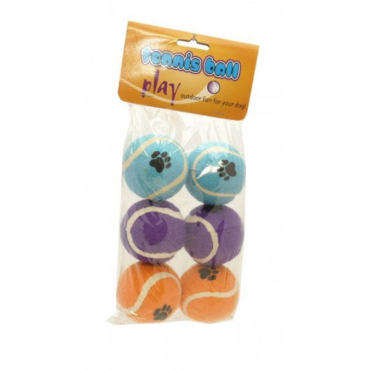 Tennis Ball Assorted 6 Pack - Case of 3